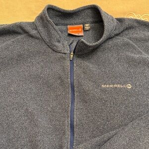 Merrell Navy Textured Quarter-Zip Pullover